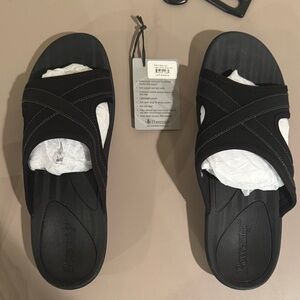Powerstep Black Recovery Slide Sandals